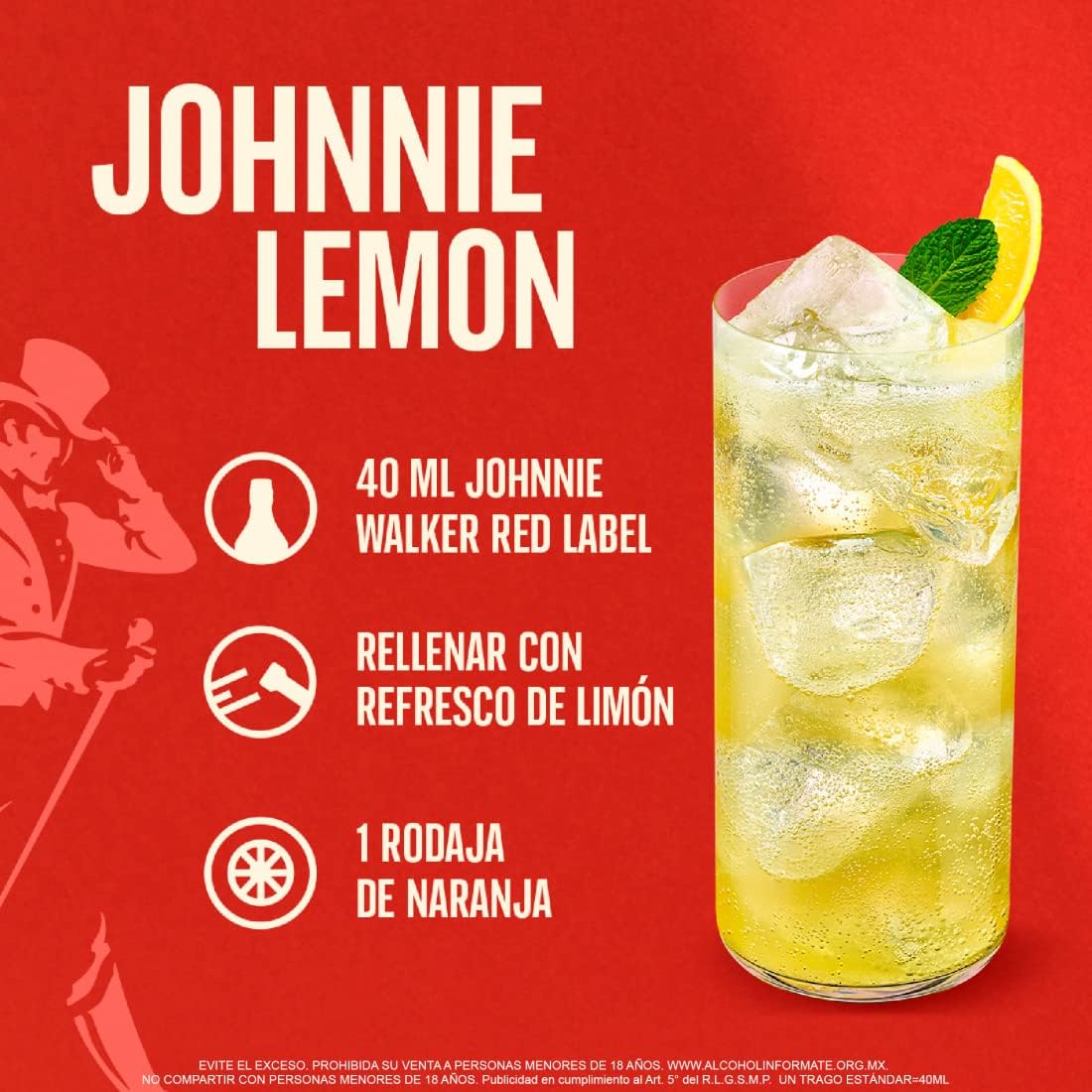 Johnnie Walker Red Label 750ml Sabor con carácter.